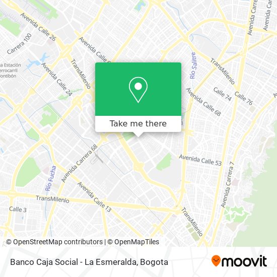 Banco Caja Social - La Esmeralda map