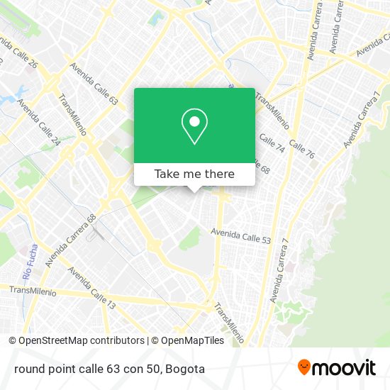 round point calle 63 con 50 map