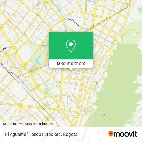 El Aguante 'Tienda Futbolera' map
