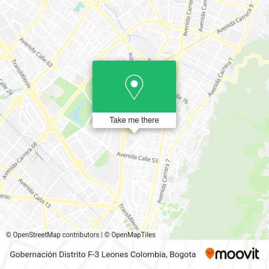 Mapa de Gobernación Distrito F-3 Leones Colombia