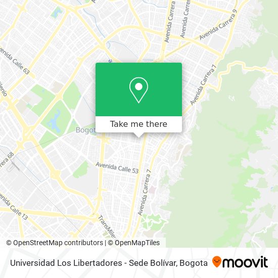 Universidad Los Libertadores - Sede Bolívar map