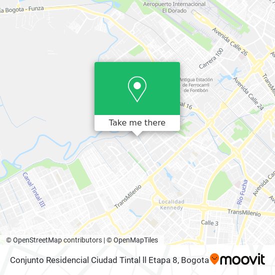 Conjunto Residencial Ciudad Tintal ll Etapa 8 map