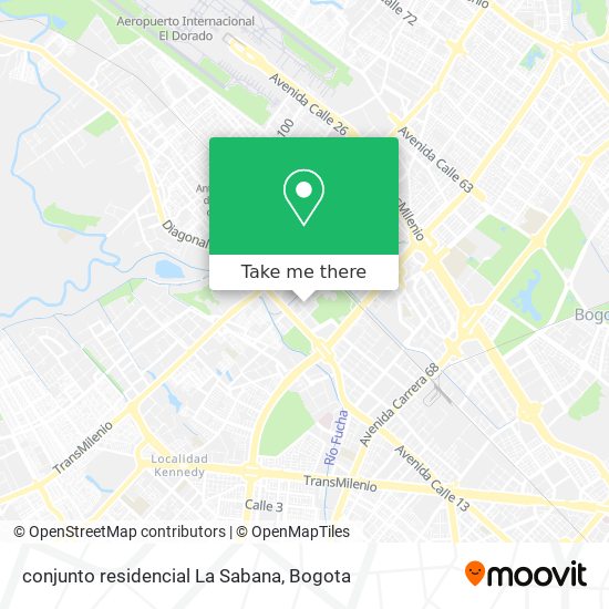 conjunto residencial La Sabana map