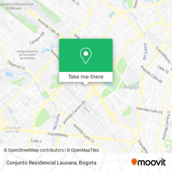 Conjunto Residencial Lausana map