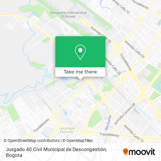 Mapa de Juzgado 40 Civil Municipal de Descongestión