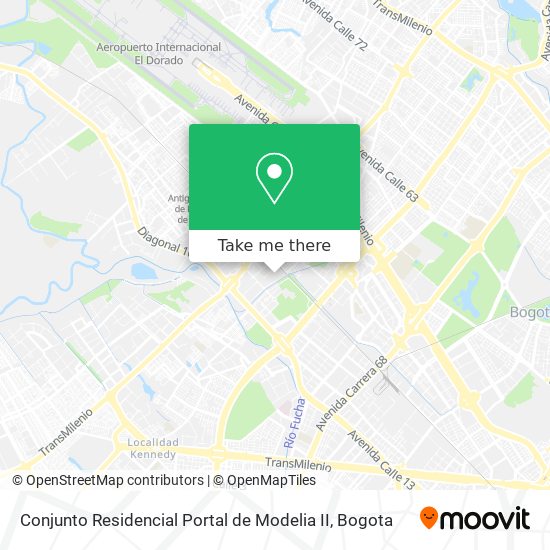 Mapa de Conjunto Residencial Portal de Modelia II