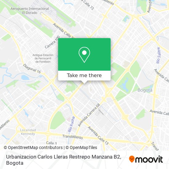 Urbanizacion Carlos Lleras Restrepo Manzana B2 map