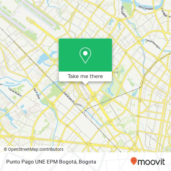 Punto Pago UNE EPM Bogotá map