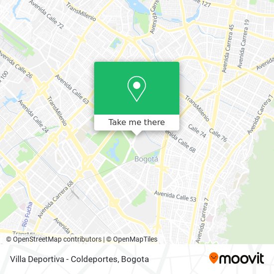Villa Deportiva - Coldeportes map