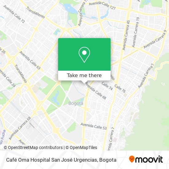 Café Oma  Hospital San José Urgencias map