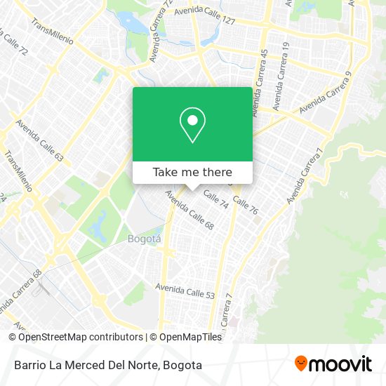 Barrio La Merced Del Norte map