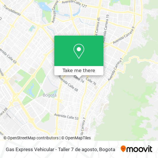 Gas Express Vehicular - Taller 7 de agosto map