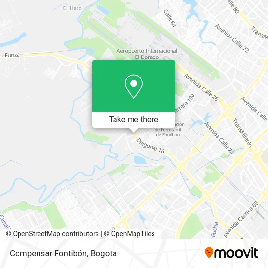 Mapa de Compensar Fontibón