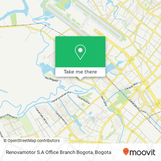 Mapa de Renovamotor S.A Office Branch Bogota