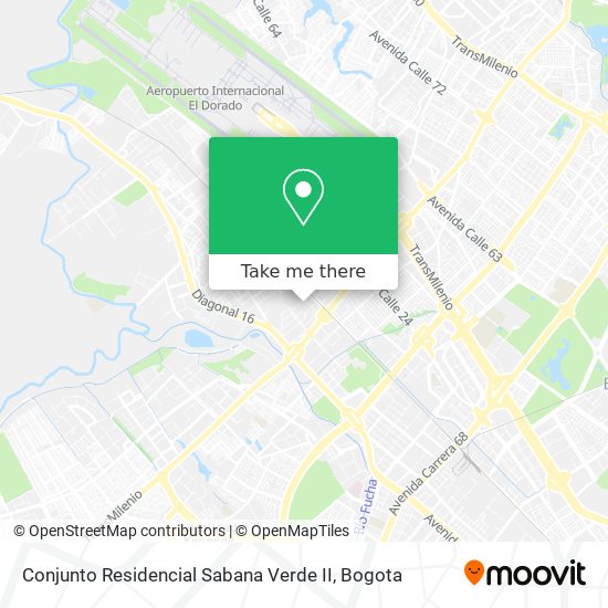 Mapa de Conjunto Residencial Sabana Verde II