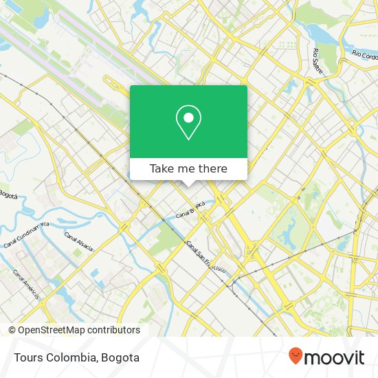 Tours Colombia map