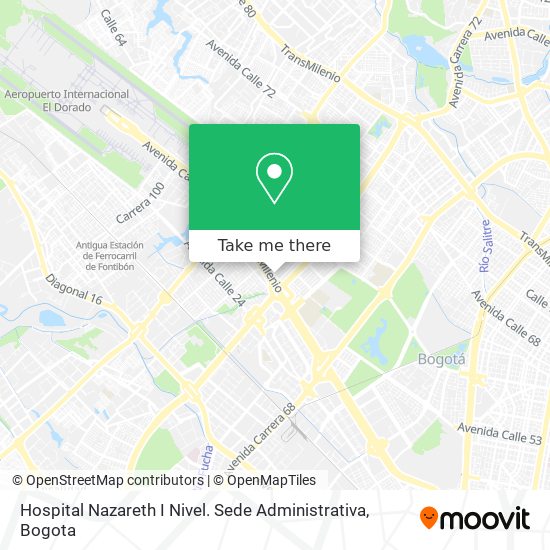 Hospital Nazareth I Nivel. Sede Administrativa map