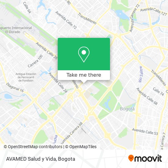 AVAMED Salud y Vida map