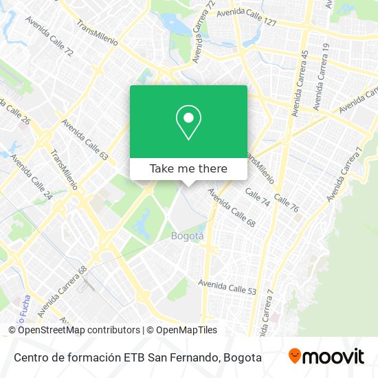 Mapa de Centro de formación ETB San Fernando