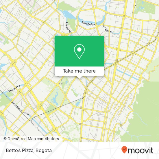 Betto's Pizza map