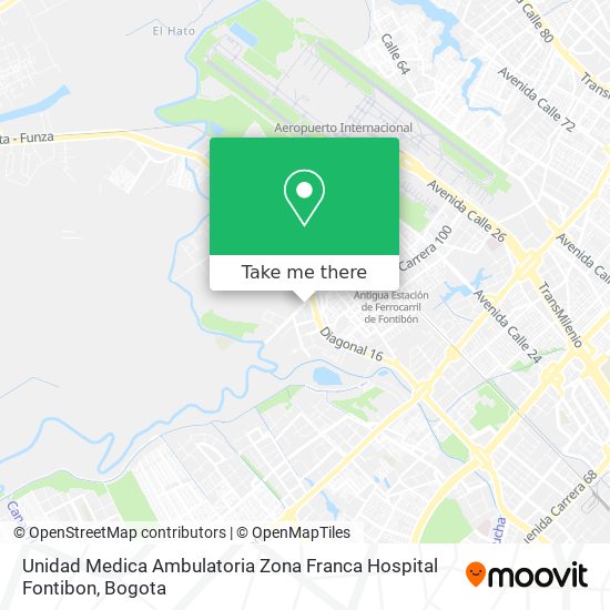 Unidad Medica Ambulatoria Zona Franca Hospital Fontibon map