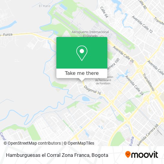 Hamburguesas el Corral Zona Franca map