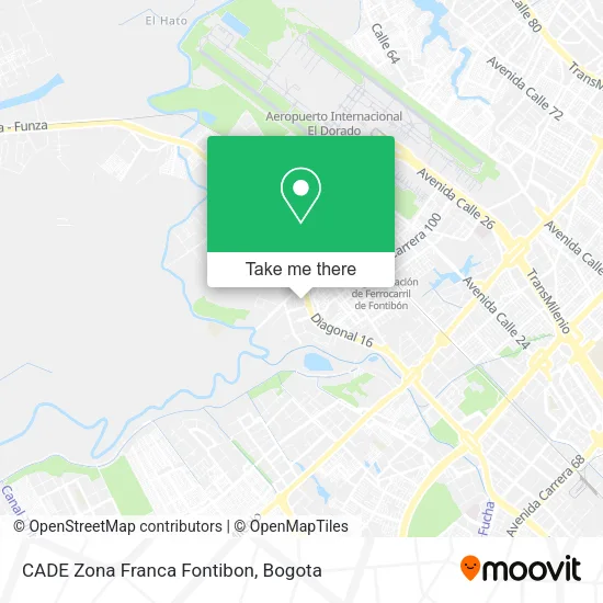 Mapa de CADE Zona Franca Fontibon