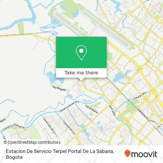 Estacion De Servicio Terpel Portal De La Sabana map