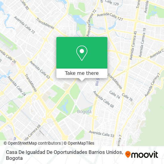 Casa De Igualdad De Oportunidades Barrios Unidos map