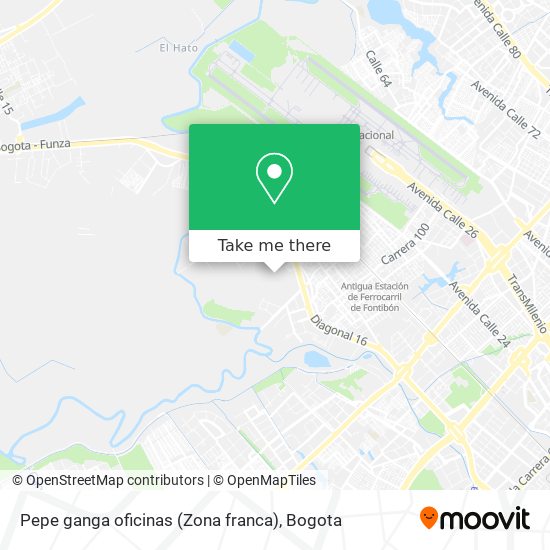 Pepe ganga oficinas (Zona franca) map