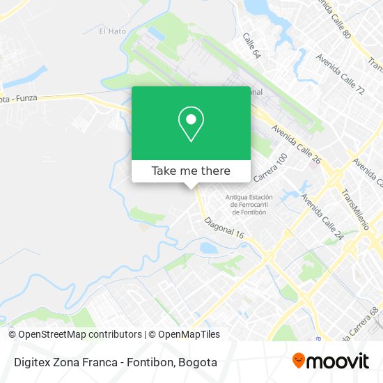 Digitex Zona Franca - Fontibon map