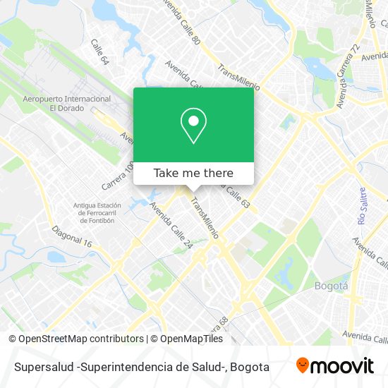 Supersalud -Superintendencia de Salud- map