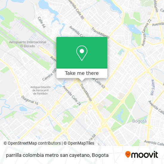 parrilla colombia metro san cayetano map