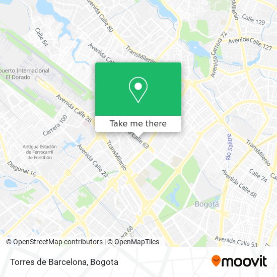 Torres de Barcelona map