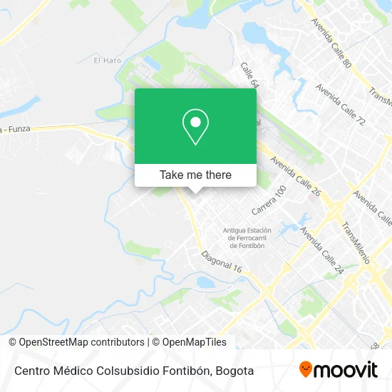 Mapa de Centro Médico Colsubsidio Fontibón