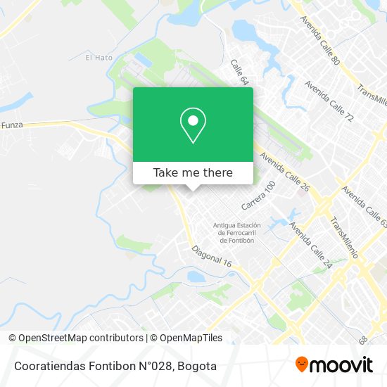 Mapa de Cooratiendas Fontibon N°028