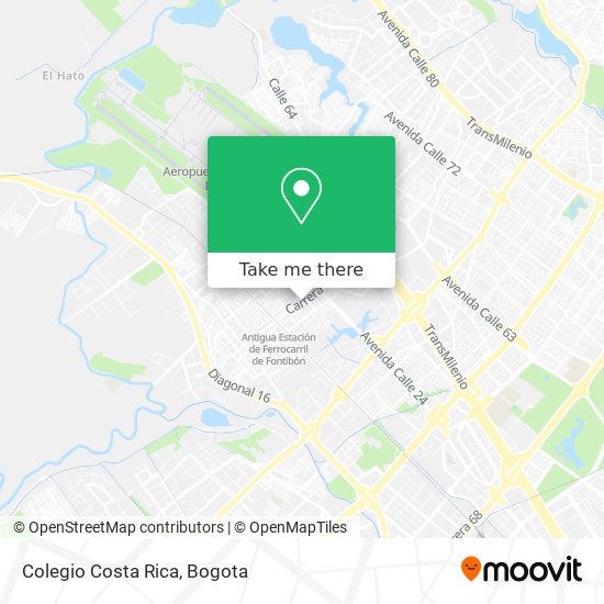 Colegio Costa Rica map