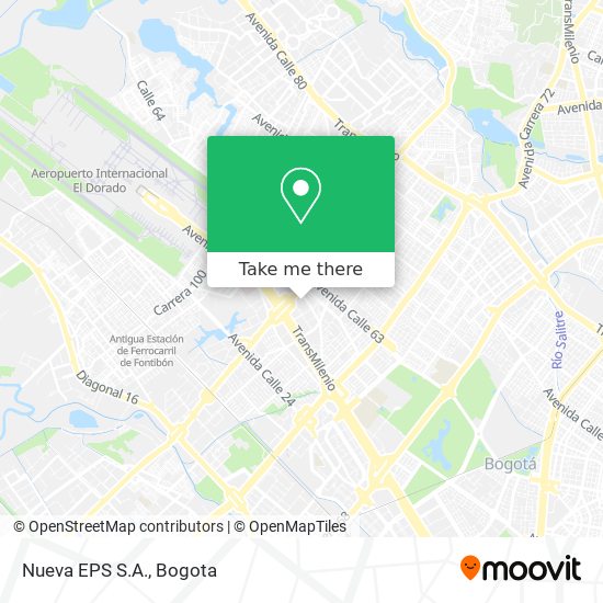Mapa de Nueva EPS S.A.
