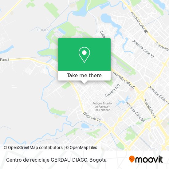 Centro de reciclaje GERDAU-DIACO map