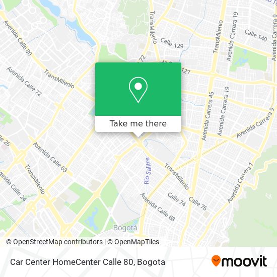 Car Center HomeCenter Calle 80 map