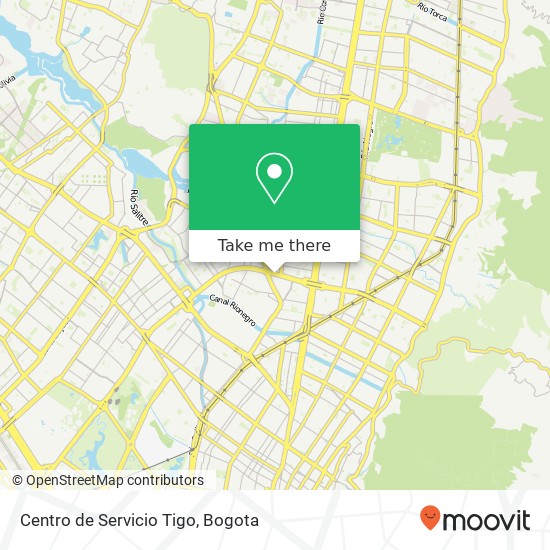 Centro de Servicio Tigo map