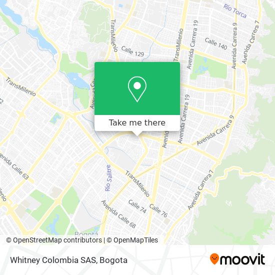 Whitney Colombia SAS map