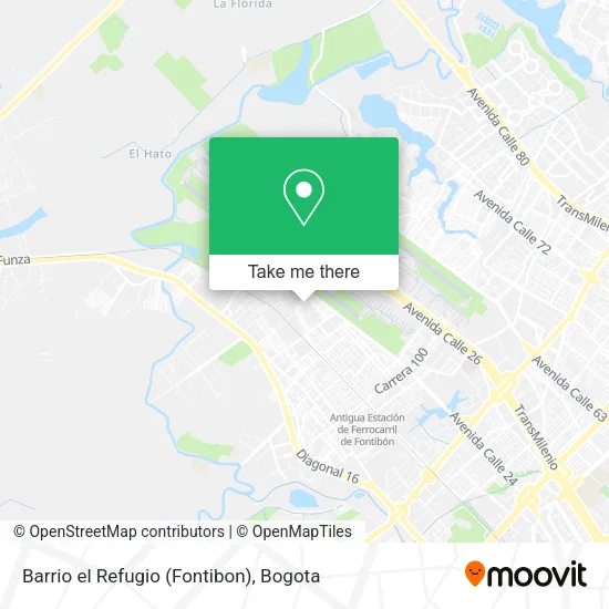 Barrio el Refugio (Fontibon) map