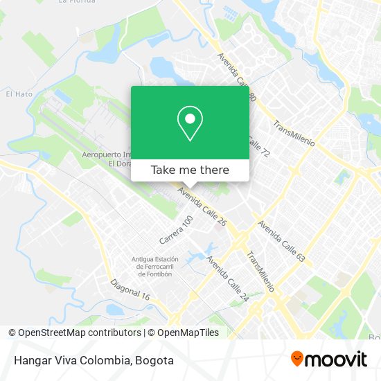 Mapa de Hangar Viva Colombia