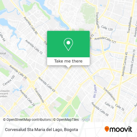 Corvesalud Sta Maria del Lago map