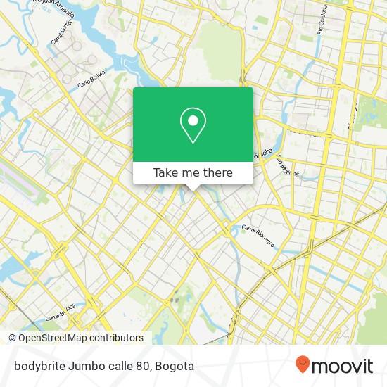 bodybrite Jumbo calle 80 map