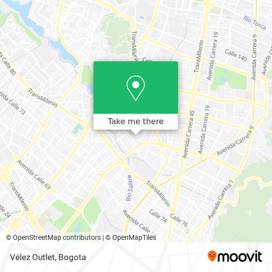 Mapa de Vélez Outlet