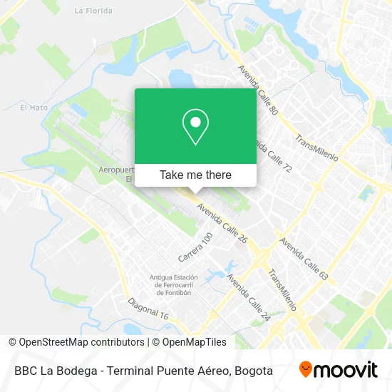 Mapa de BBC La Bodega - Terminal Puente Aéreo