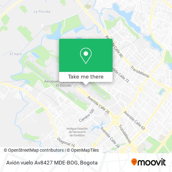 Avión vuelo Av8427 MDE-BOG map