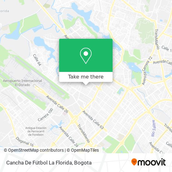 Cancha De Fútbol La Florida map